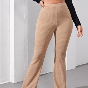 Rib-knit flare pants size XS